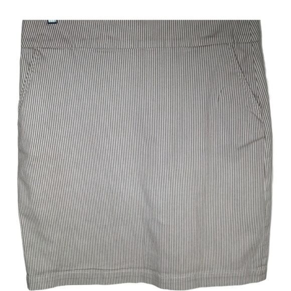 Chadwicks of Boston Pinstripe Pencil Skirt Women’s 8 Beige Cotton Blend - Picture 6 of 11